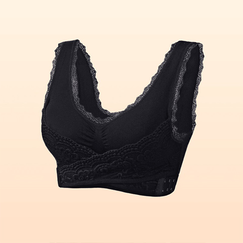 Front Cross Side Buckle Lace Side Non-Wire Sports Bra Super Gather
